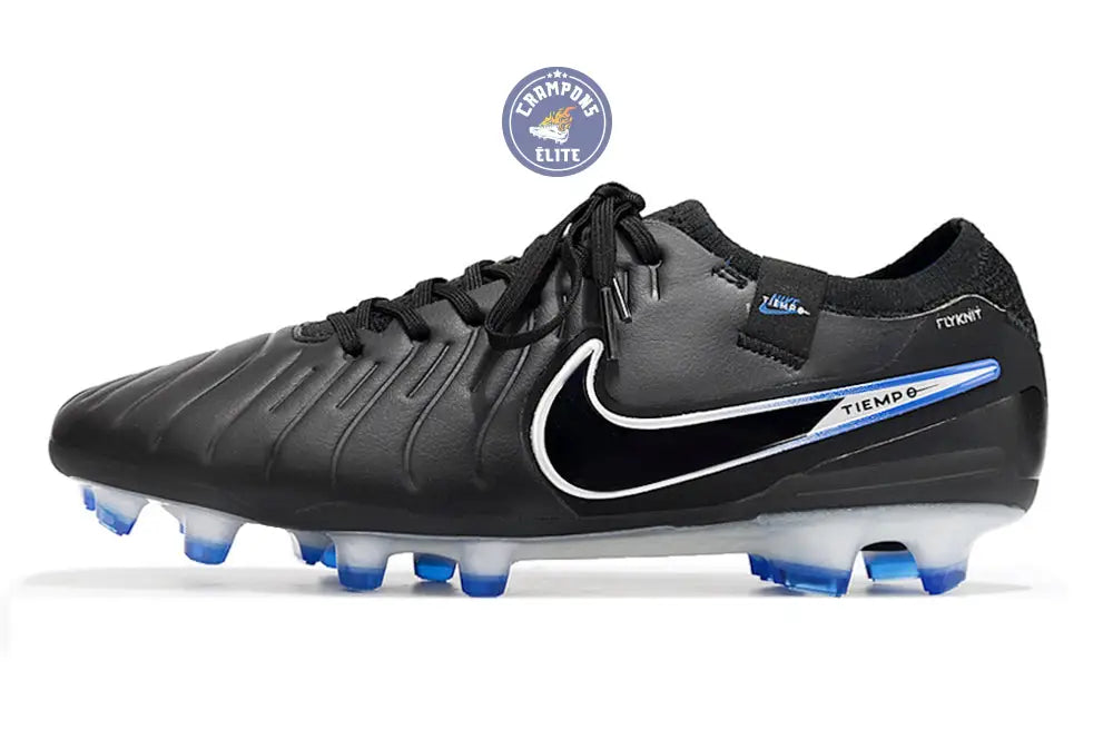 Image of Tiempo Legend 10 Elite FG Shadow - Noir/Chrome/Bleu