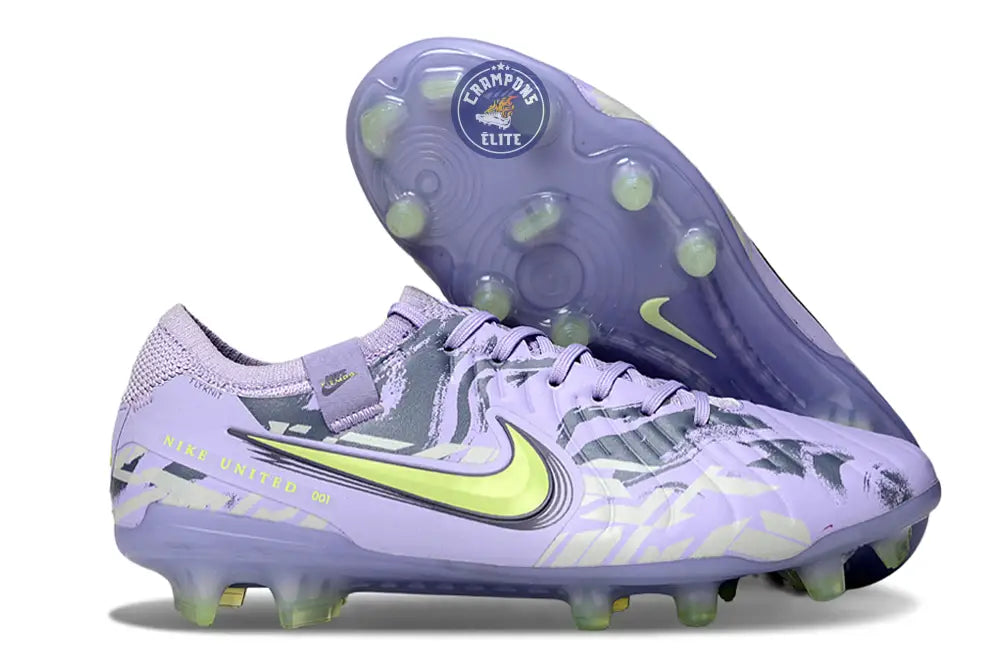 TIEMPO LEGEND 10 ELITE FG UNITED - PURPLE AGATE/JAUNE FLUO