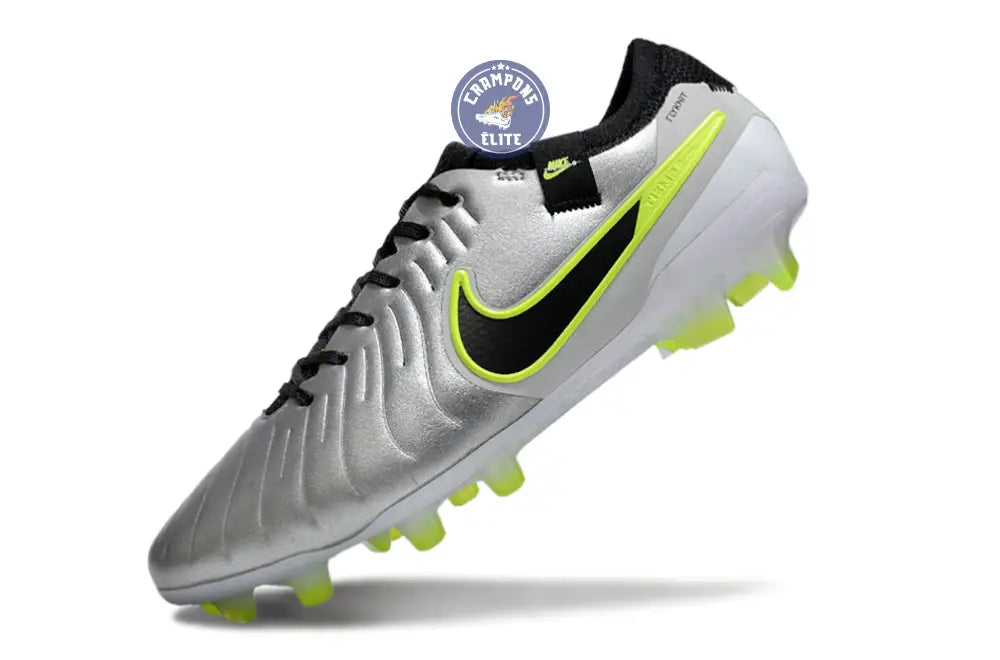 Tiempo Legend 10 Pro FG Mad Voltage - Argenté/Noir/Jaune Fluo