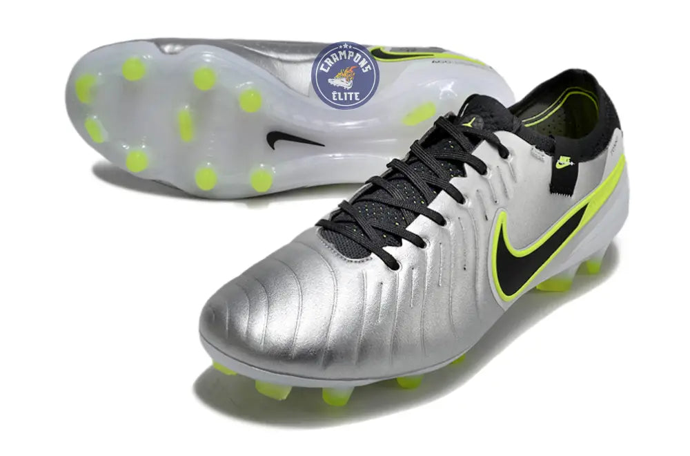 Tiempo Legend 10 Pro FG Mad Voltage - Argenté/Noir/Jaune Fluo