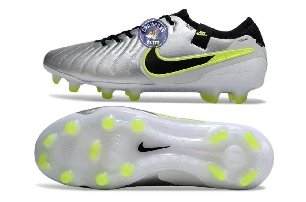 Tiempo Legend 10 Pro FG Mad Voltage - Argenté/Noir/Jaune Fluo