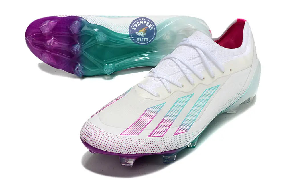 X Crazyfast Elite FG Blanc/Violet/Vert