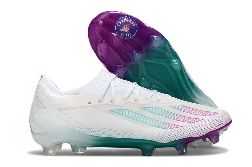 X Crazyfast Elite FG Blanc/Violet/Vert