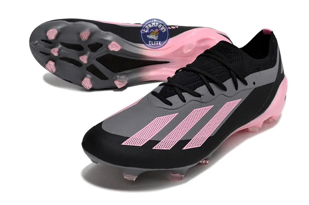X Crazyfast Elite FG Noir/Gris/Rose