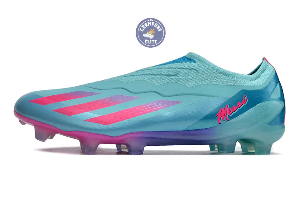 X Crazyfast Elite Laceless FG Bienvenido a Miami - Flash Aqua/Lucid Pink/Lucid Cyan ÉDITION LIMITÉE