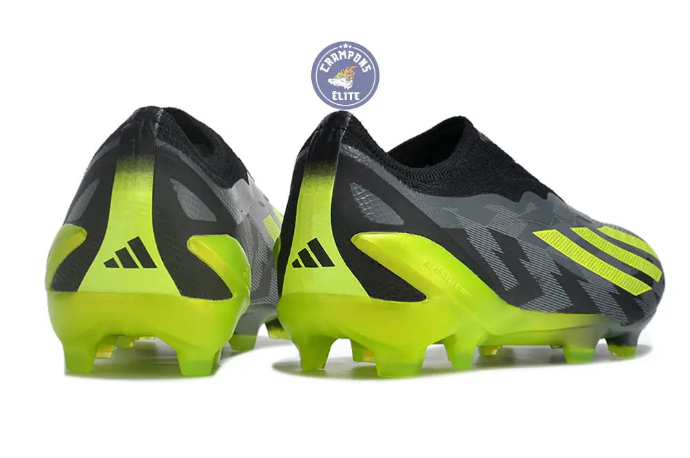 X Crazyfast Elite Laceless FG Crazycharged - Noir/Jaune/Gris ÉDITION LIMITÉE
