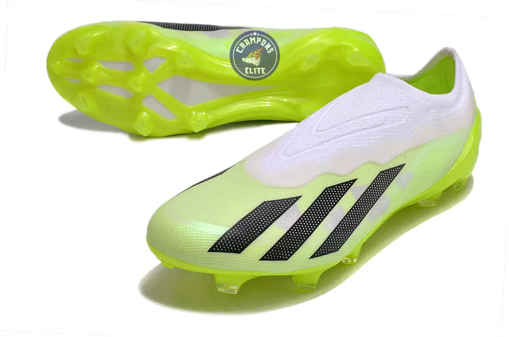 X Crazyfast Elite Laceless FG Crazyrush - Blanc/Noir/Lucid Lemon