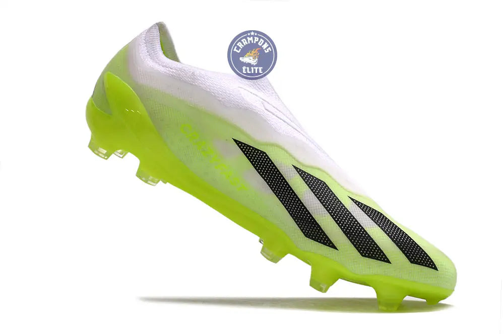 X Crazyfast Elite Laceless FG Crazyrush - Blanc/Noir/Lucid Lemon
