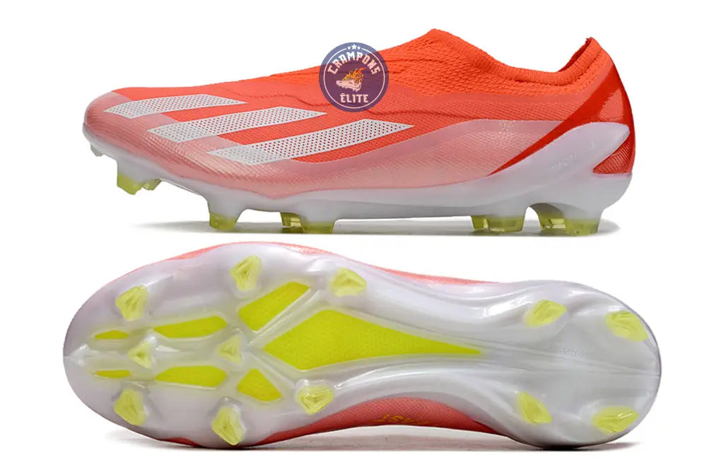 X Crazyfast Elite Laceless FG Energy Citrus - Rouge/Blanc/Jaune