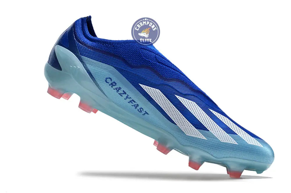 X Crazyfast Elite Laceless FG Marinerush - Bleu/Blanc/Rouge