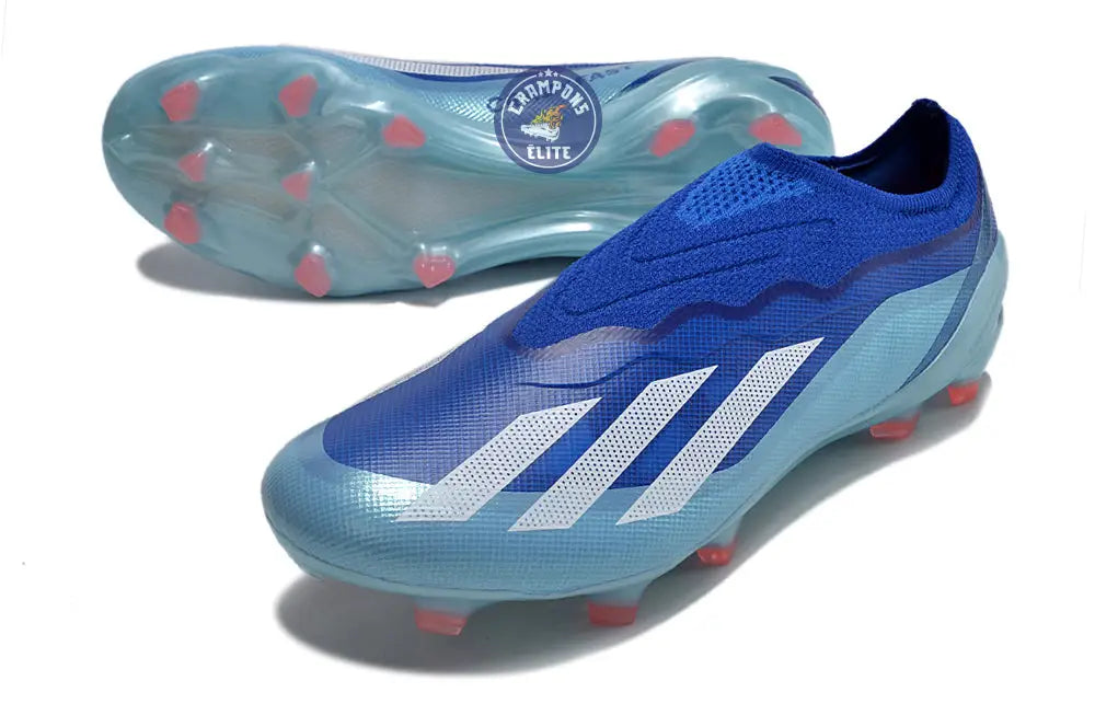 X Crazyfast Elite Laceless FG Marinerush - Bleu/Blanc/Rouge