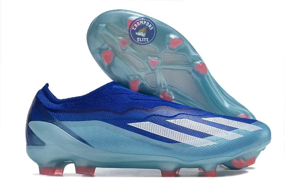 X Crazyfast Elite Laceless FG Marinerush - Bleu/Blanc/Rouge