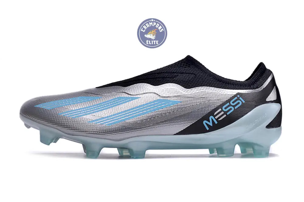 X Crazyfast Elite Laceless FG x Messi Infinito - Argenté/Bliss Blue/Noir