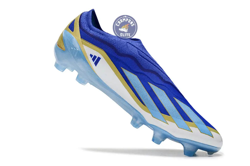 Image of X Crazyfast Elite Laceless FG x Messi Spark Gen10s - Bleu/Blue Burst/Blanc