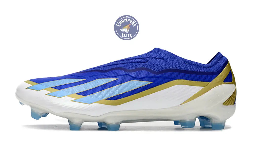 X Crazyfast Elite Laceless FG x Messi Spark Gen10s - Bleu/Blue Burst/Blanc