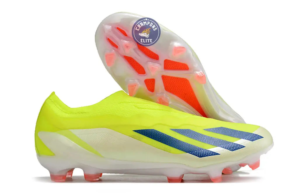 Image of X Crazyfast Elite Laceless FG Solar Energy - Jaune/Noir/Blanc