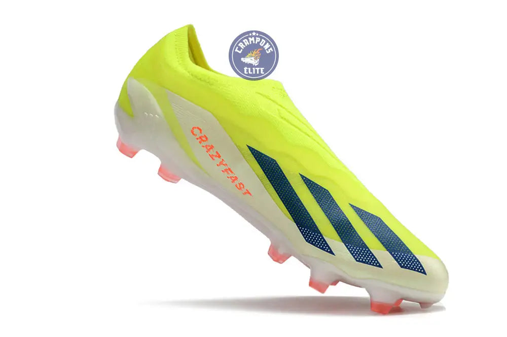 Image of X Crazyfast Elite Laceless FG Solar Energy - Jaune/Noir/Blanc