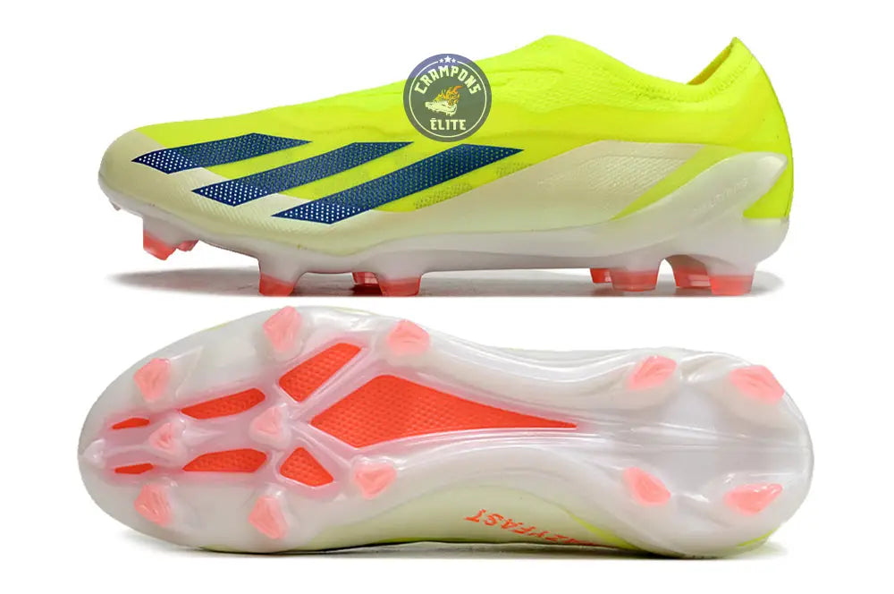 Image of X Crazyfast Elite Laceless FG Solar Energy - Jaune/Noir/Blanc