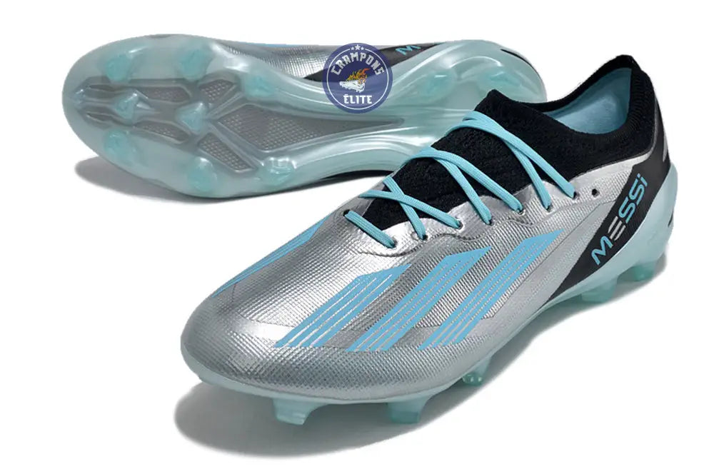 X Crazyfast FG x Messi Infinito - Argenté/Bliss Blue/Noir