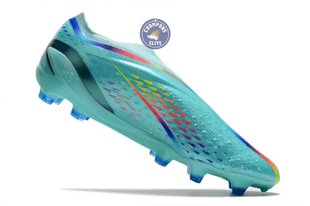 X Speedportal Elite Laceless FG Al Rihla - Turquoise/Bleu/Jaune