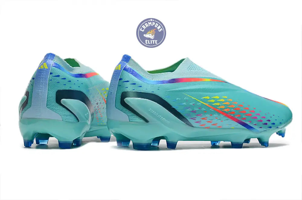 X Speedportal Elite Laceless FG Al Rihla - Turquoise/Bleu/Jaune