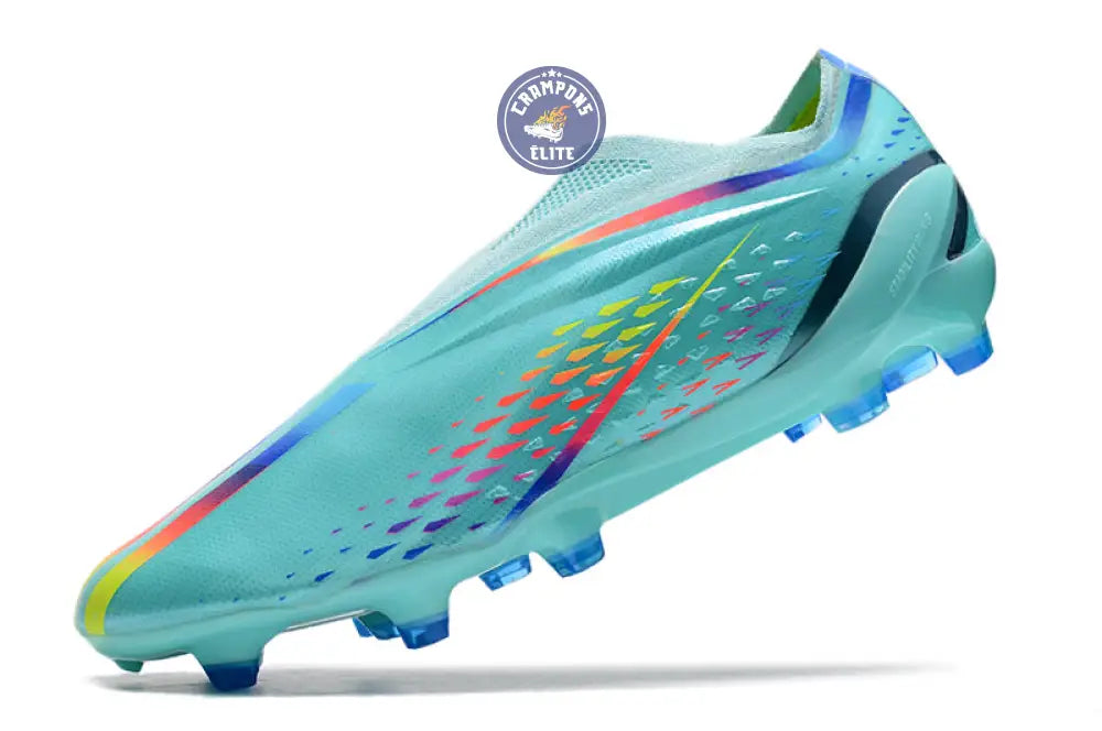 X Speedportal Elite Laceless FG Al Rihla - Turquoise/Bleu/Jaune
