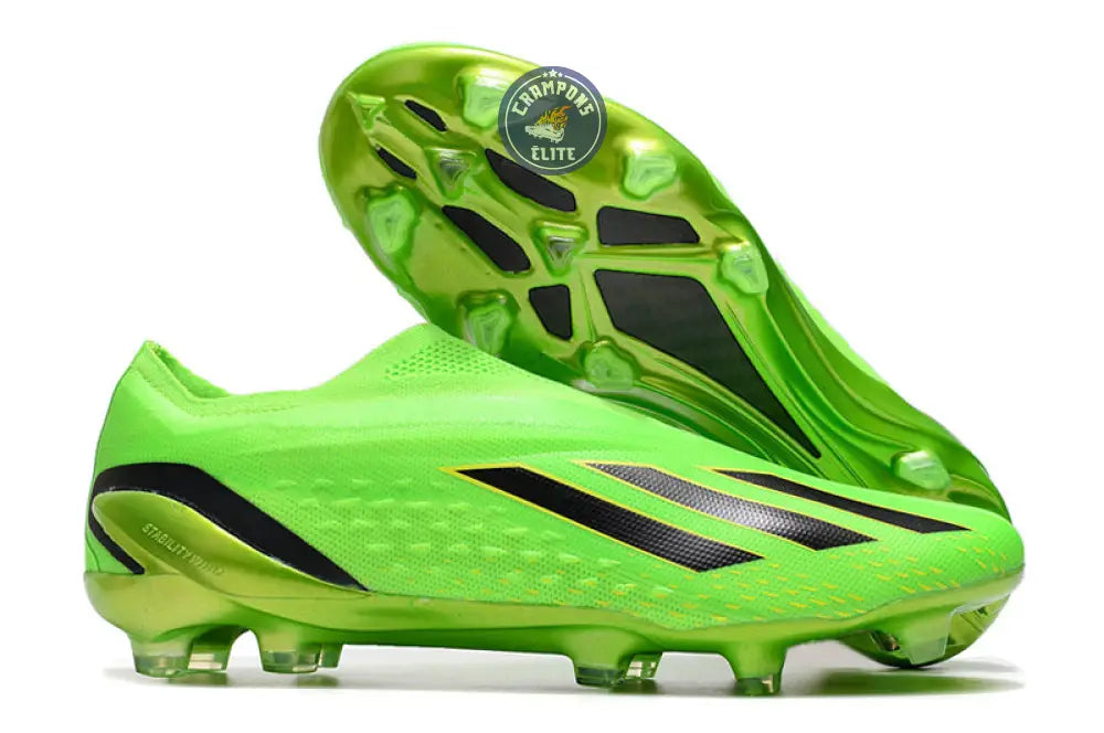 X Speedportal Elite Laceless FG Game Data - Vert/Noir/Jaune