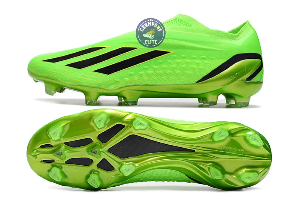 X Speedportal Elite Laceless FG Game Data - Vert/Noir/Jaune