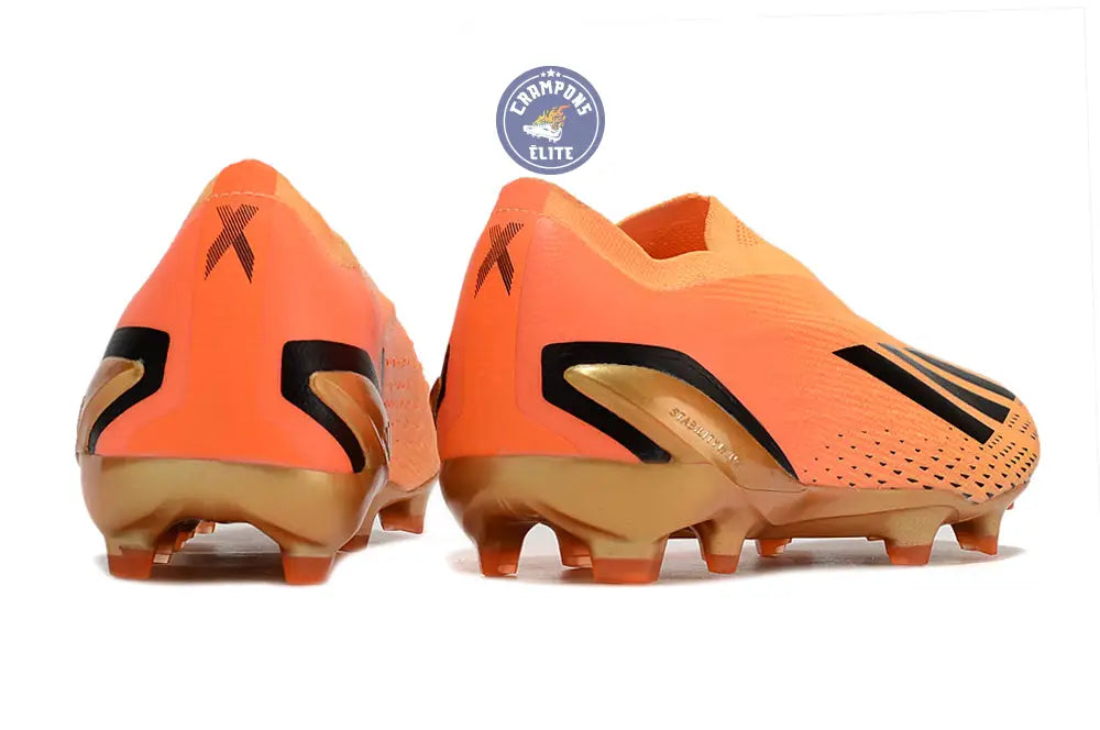 X Speedportal Elite Laceless FG Heatspawn - Doré/Noir/Orange