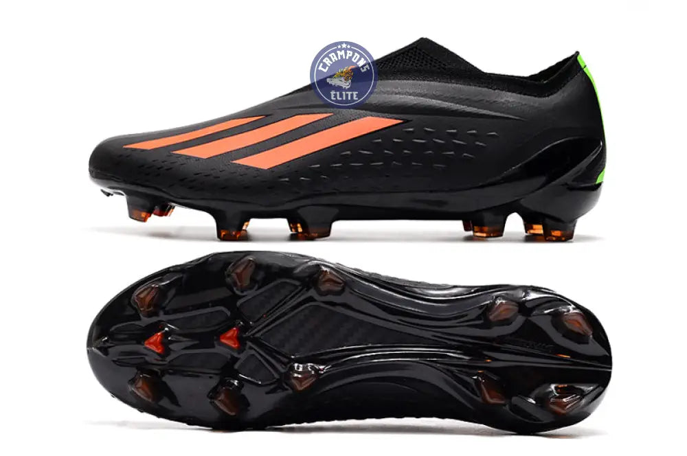 X Speedportal Elite Laceless FG Noir/Orange
