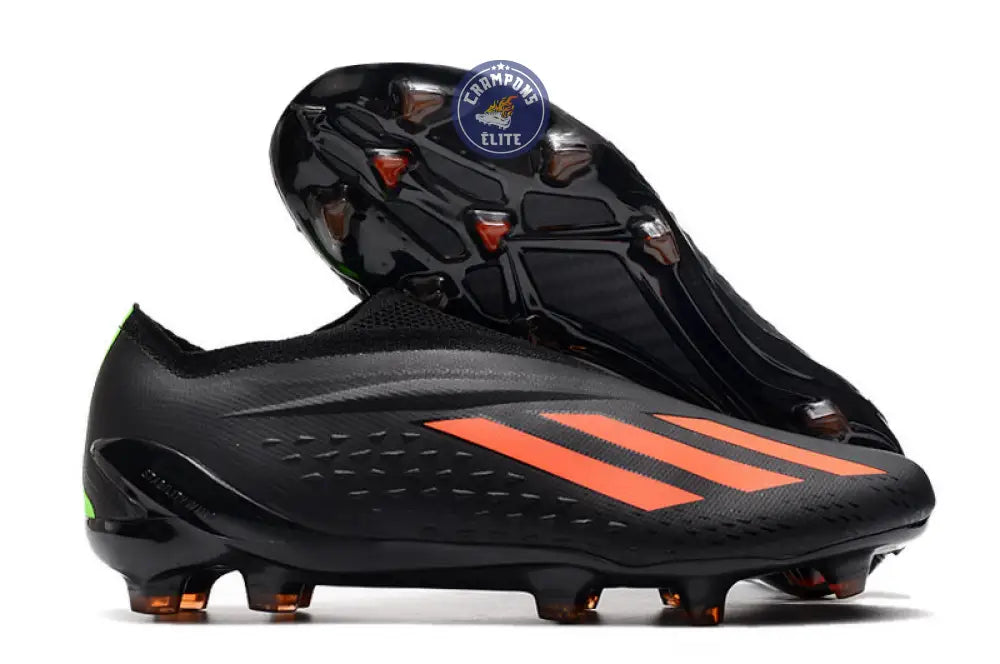 X Speedportal Elite Laceless FG Noir/Orange