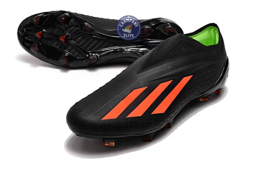 X Speedportal Elite Laceless FG Noir/Orange