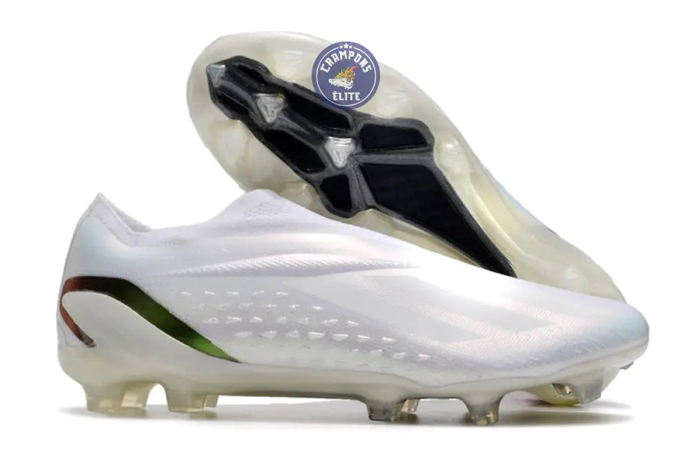 Image of X Speedportal Elite Laceless FG Pearlized - Blanc/Noir