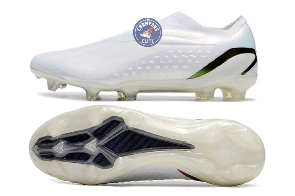 X Speedportal Elite Laceless FG Pearlized - Blanc/Noir
